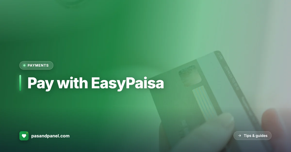 Paying for social media services with EasyPaisa on a phone