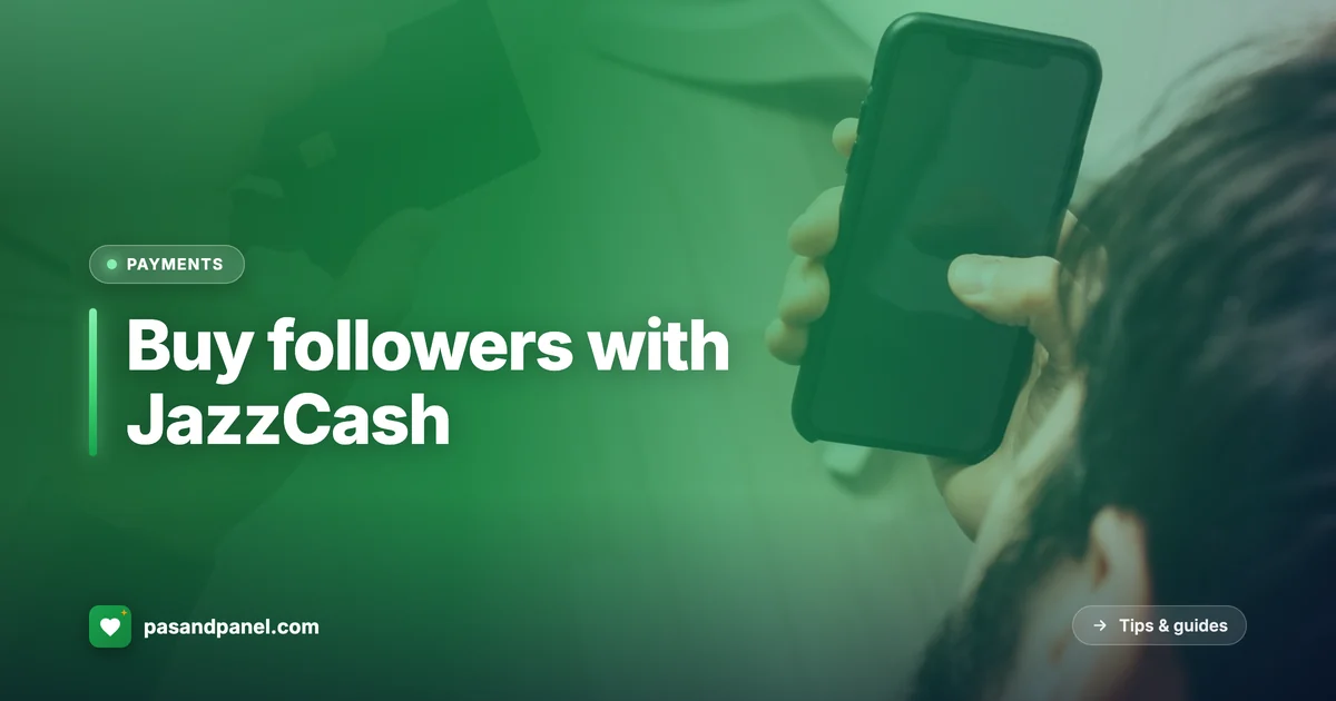 Paying for SMM services with JazzCash on a smartphone