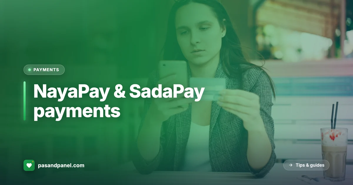 NayaPay and SadaPay digital wallet payment on a phone